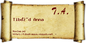 Tibád Anna névjegykártya